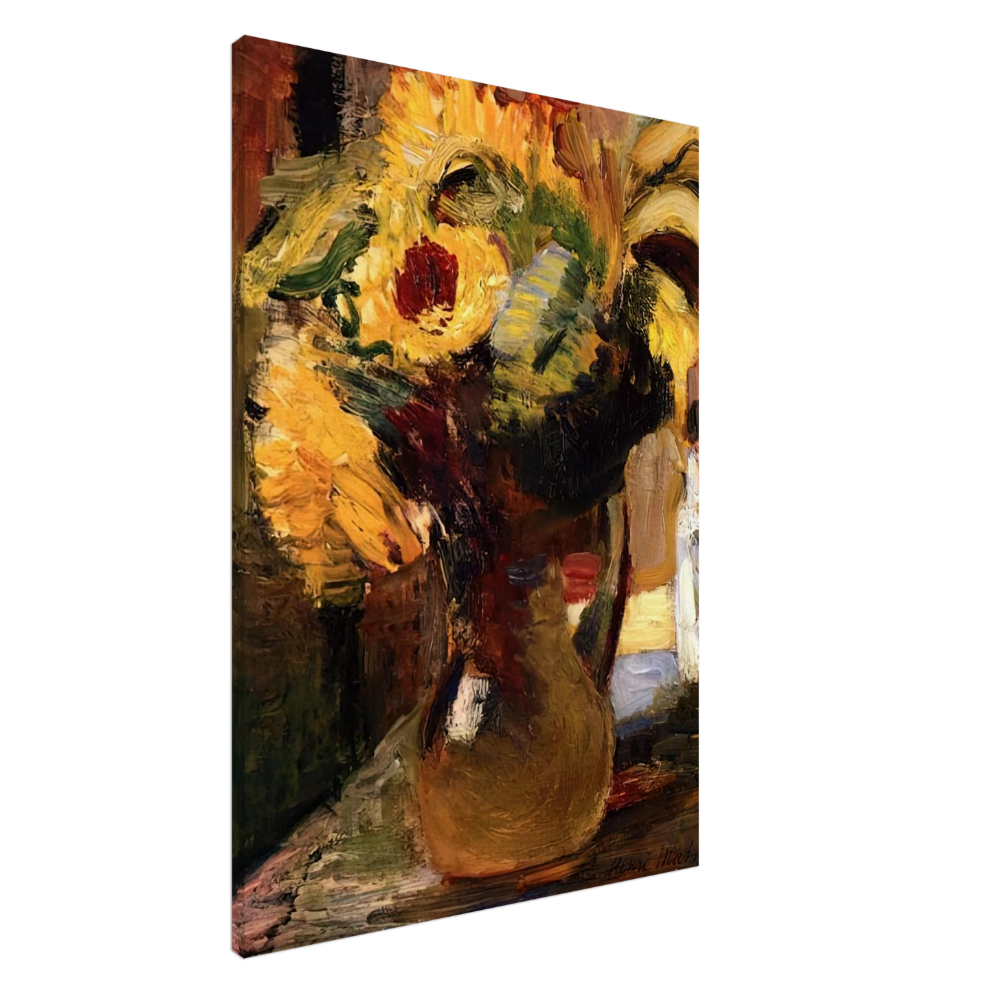 Henri Matisse - BOUQUET OF SUNFLOWERS 1897 Canvas - 20x30 cm / 8x12 inches-canvas