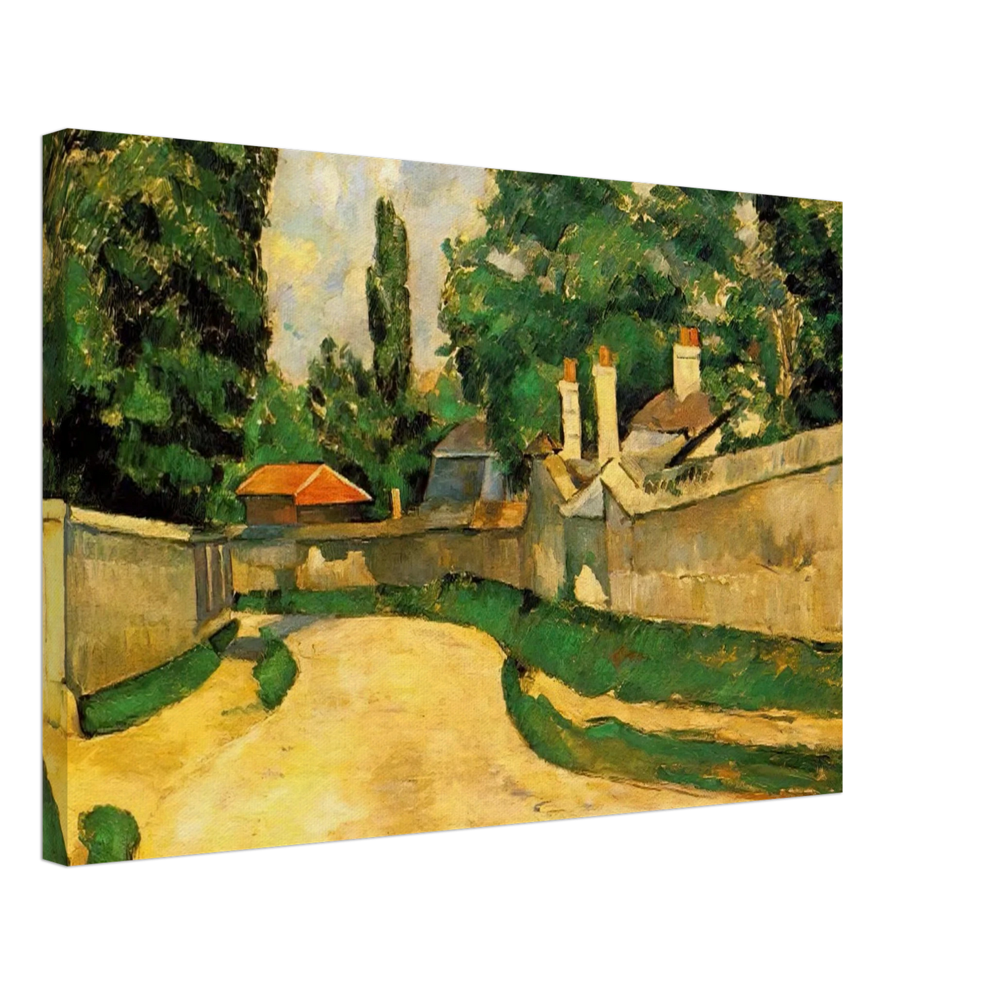 Paul Cezanne - Houses Along a Road Canvas - 40x60 cm / 16x24 inches-canvas
