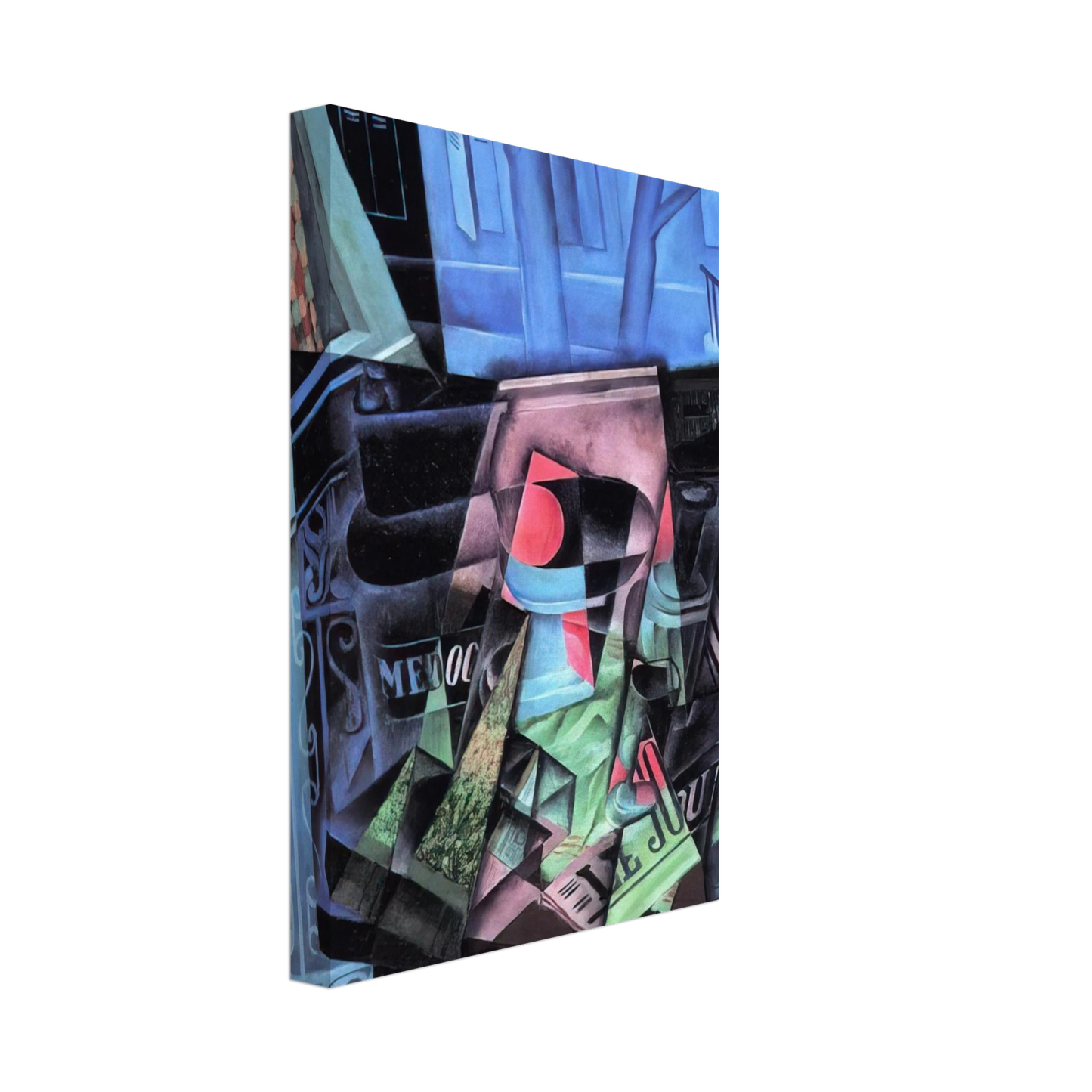 Juan Gris - STILL LIFE BEFORE AN OPEN WINDOW PLACE RAVIGNAN 1915 Canvas - 70x100 cm / 28x40 inches-canvas