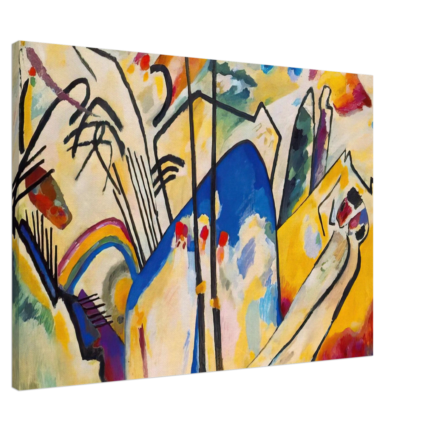 Wassily Kandinsky - COMPOSITION IV 1911 Canvas - 20x30 cm / 8x12 inches-canvas