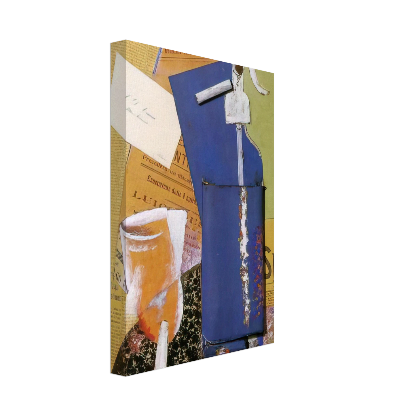 Carlo Carra - STILL LIFE WITH SYPHON SODA WATER 1914 Canvas - 70x100 cm / 28x40 inches-canvas