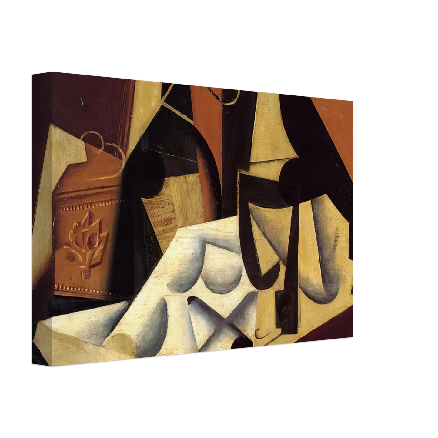 Juan Gris - STILL LIFE WITH WHITE TABLECLOTH 1916 Canvas - 40x60 cm / 16x24 inches-canvas