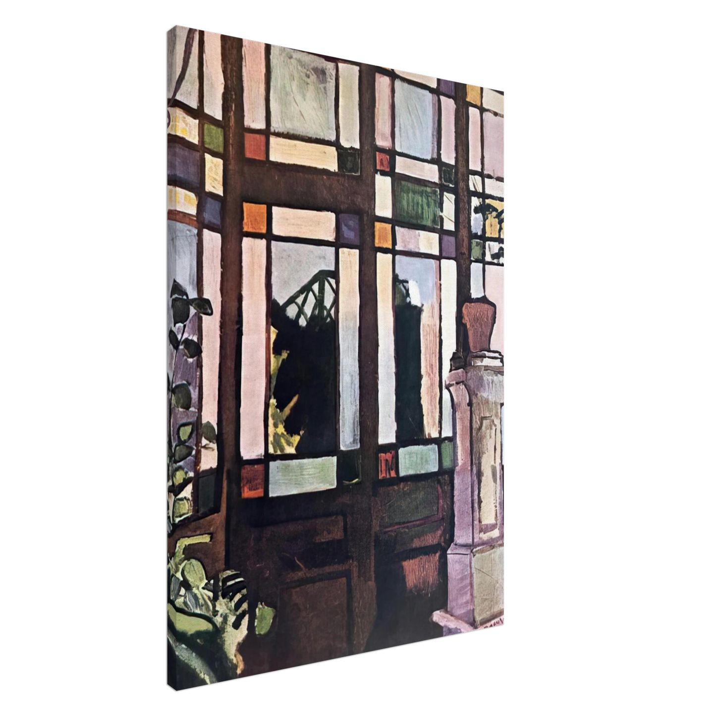 Raoul Dufy - WINDOW WITH COLOURED GLASSES 1906 Canvas - 20x30 cm / 8x12 inches-canvas