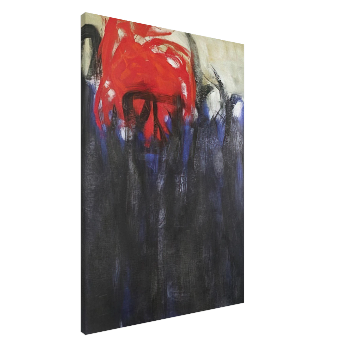 Theodoros Stamos - Untitled Columns of Fire - 1956 Canvas - 20x30 cm / 8x12 inches-canvas