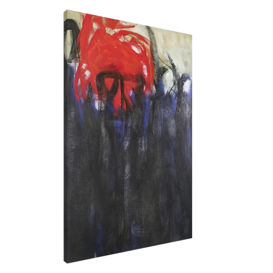 Theodoros Stamos - Untitled Columns of Fire - 1956 Canvas - 20x30 cm / 8x12 inches-canvas