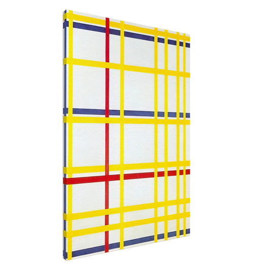 Piet Mondrian - New York City I Canvas - 20x30 cm / 8x12 inches-canvas