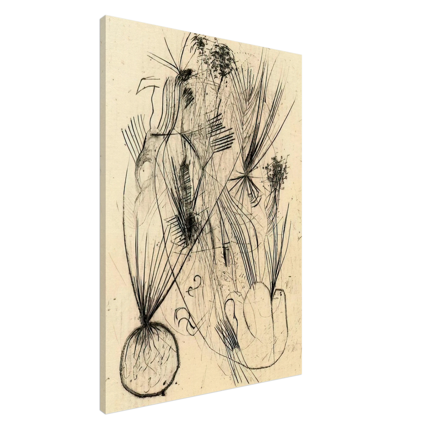 Wols - Planta tuberosa - Surrealism Canvas - 20x30 cm / 8x12 inches-canvas