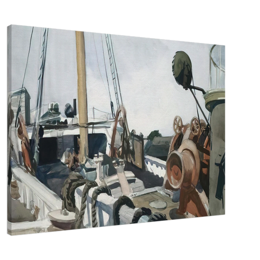 Edward Hopper - Deck of a Beam Trawler, Gloucester Canvas - 20x30 cm / 8x12 inches-canvas