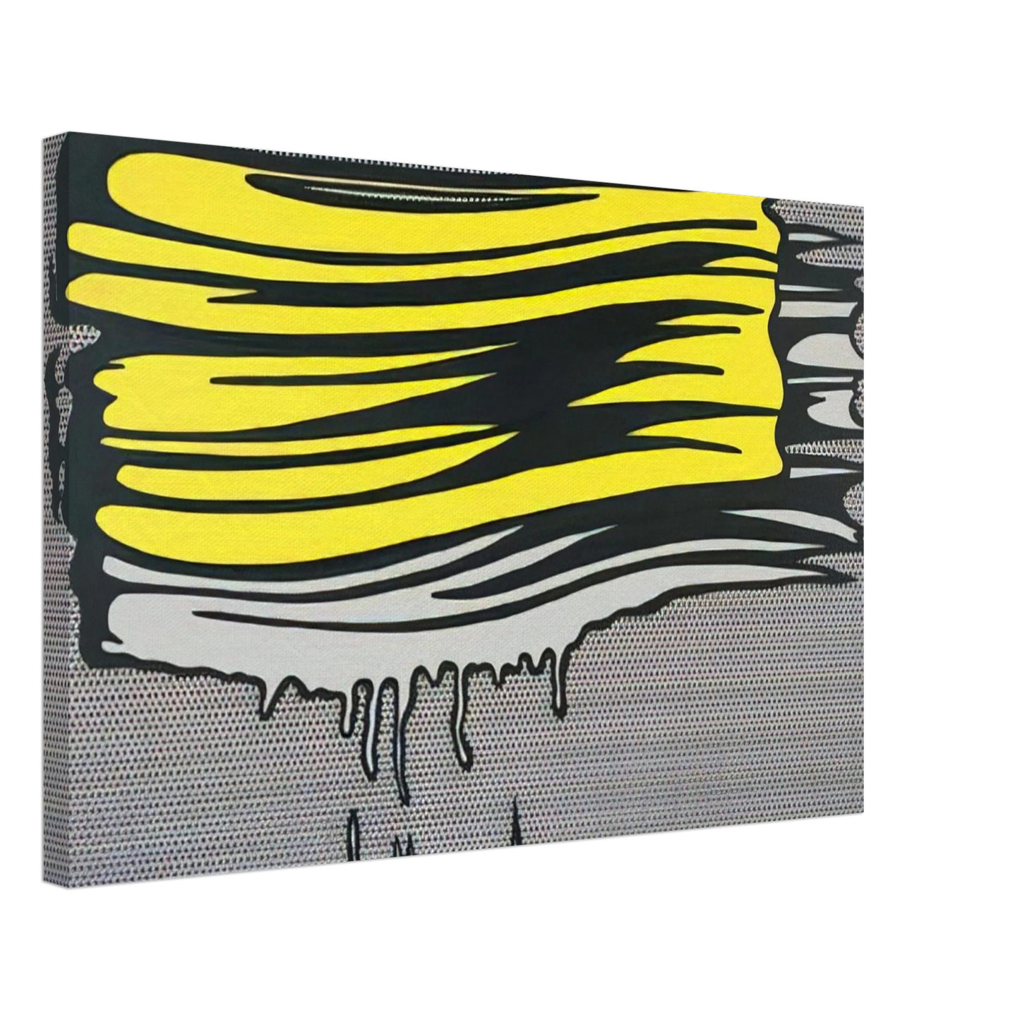 Roy Lichtenstein - YELLOW AND WHITE BRUSHSTROKES 1965 Canvas - 70x100 cm / 28x40 inches-canvas