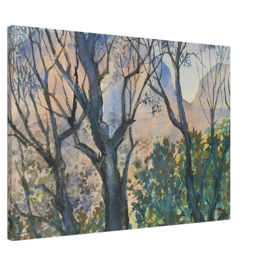 Natalia Goncharova - Pink Light - Post-Impressionism Canvas - 20x30 cm / 8x12 inches-canvas