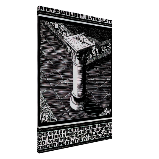 MC Escher - EMBLEMATA SUNDIAL Canvas - 20x30 cm / 8x12 inches-canvas