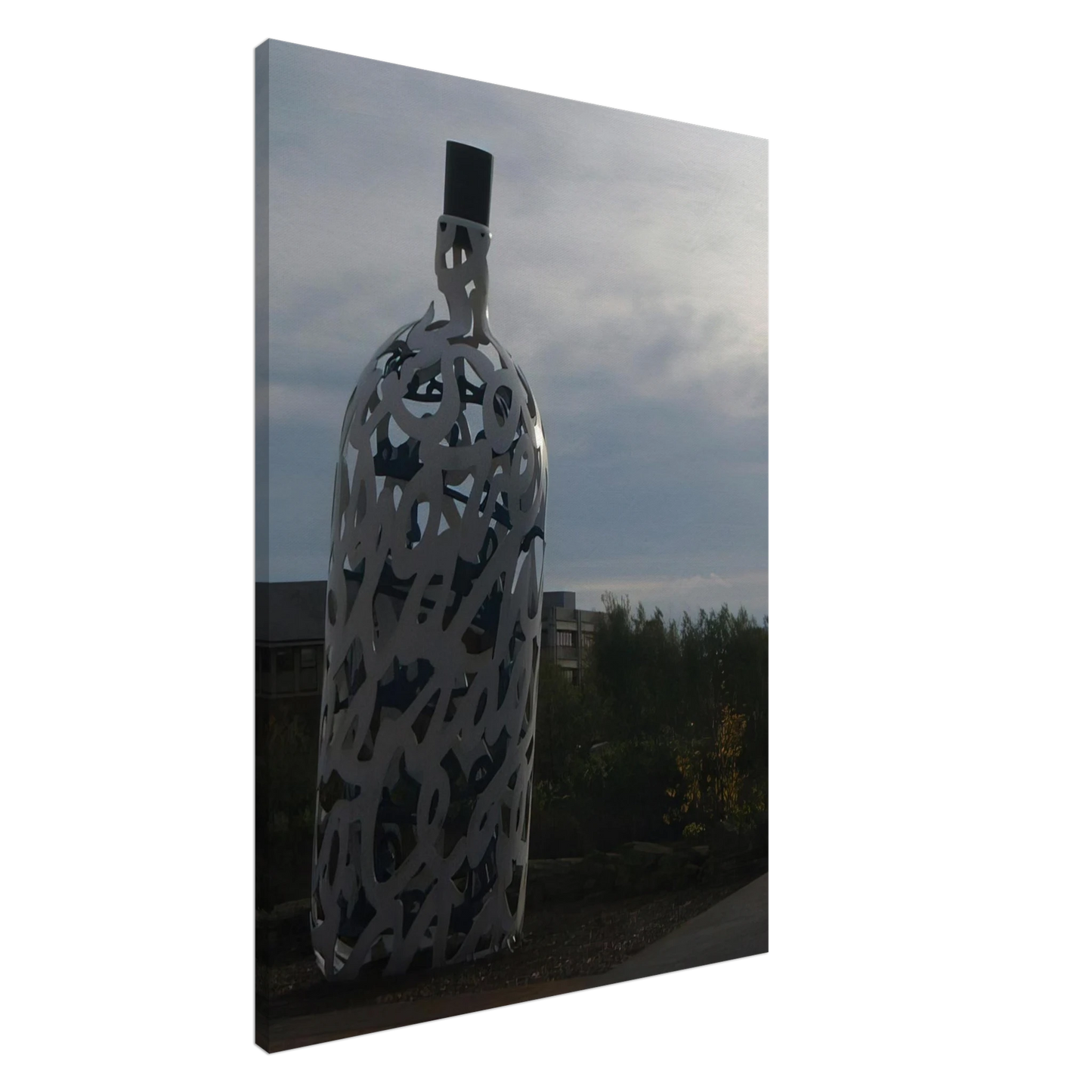 Claes Oldenburg - THE BOTTLE OF NOTES 1993 Canvas - 20x30 cm / 8x12 inches-canvas