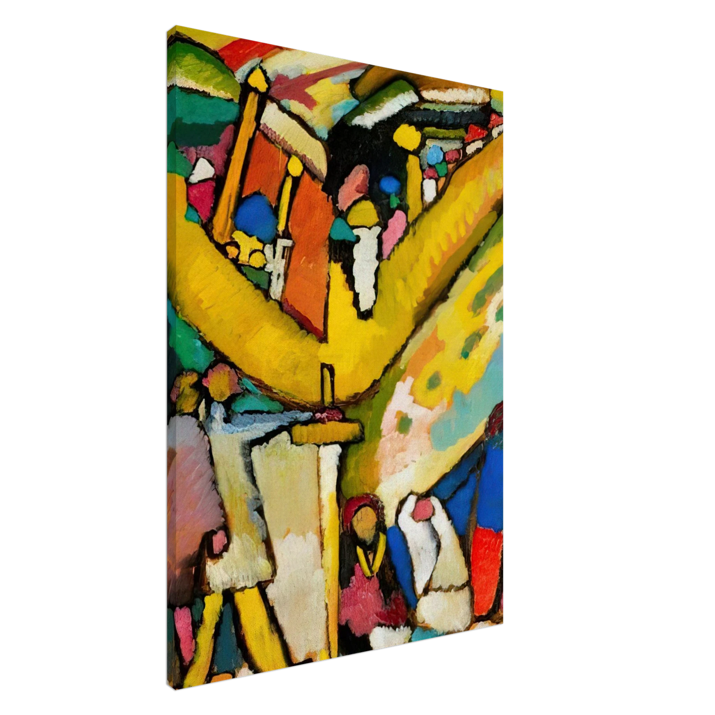 Wassily Kandinsky - STUDY FOR IMPROVISATION 8 1909 Canvas - 20x30 cm / 8x12 inches-canvas