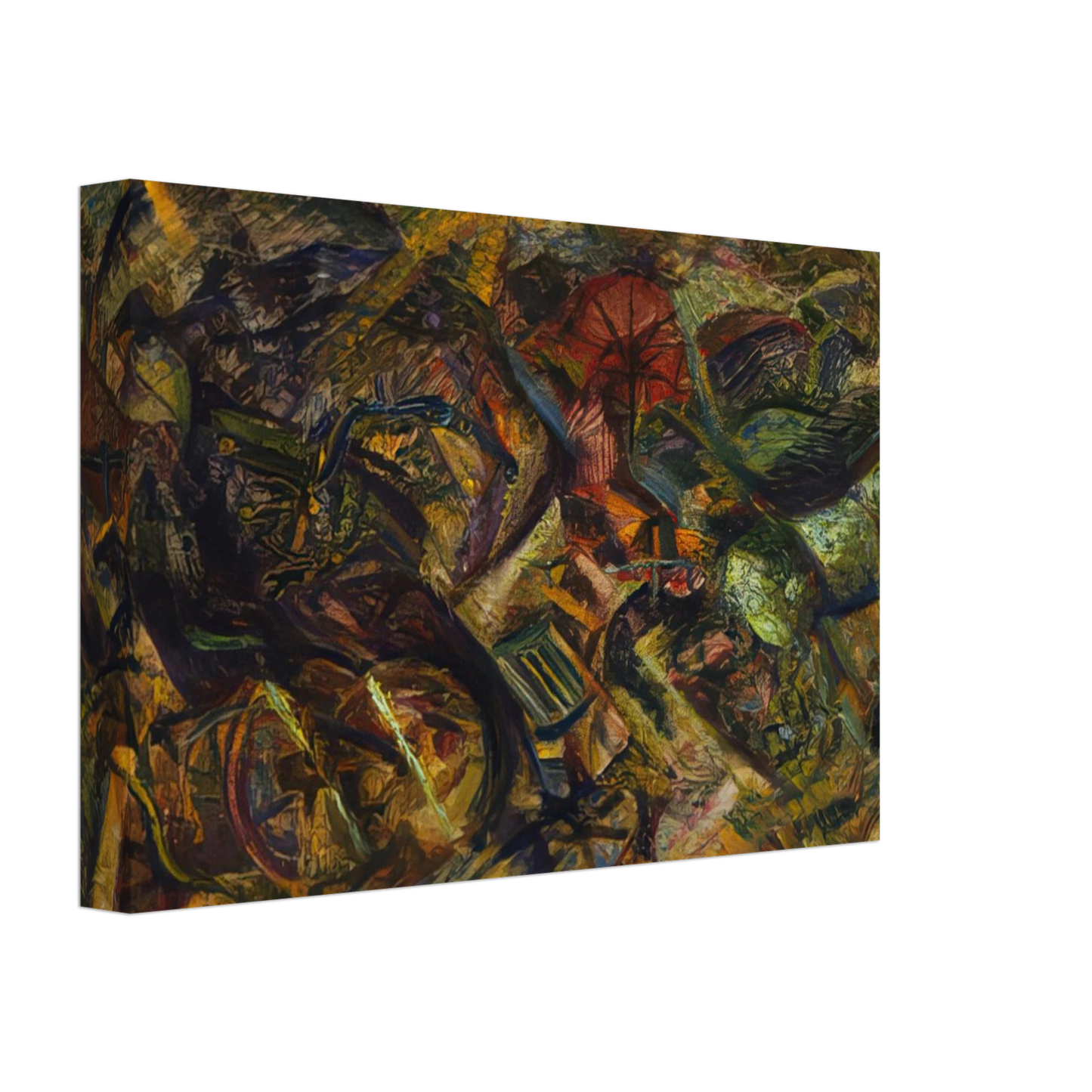 Carlo Carra - JOLTS OF A CAB 1911 Canvas - 40x60 cm / 16x24 inches-canvas