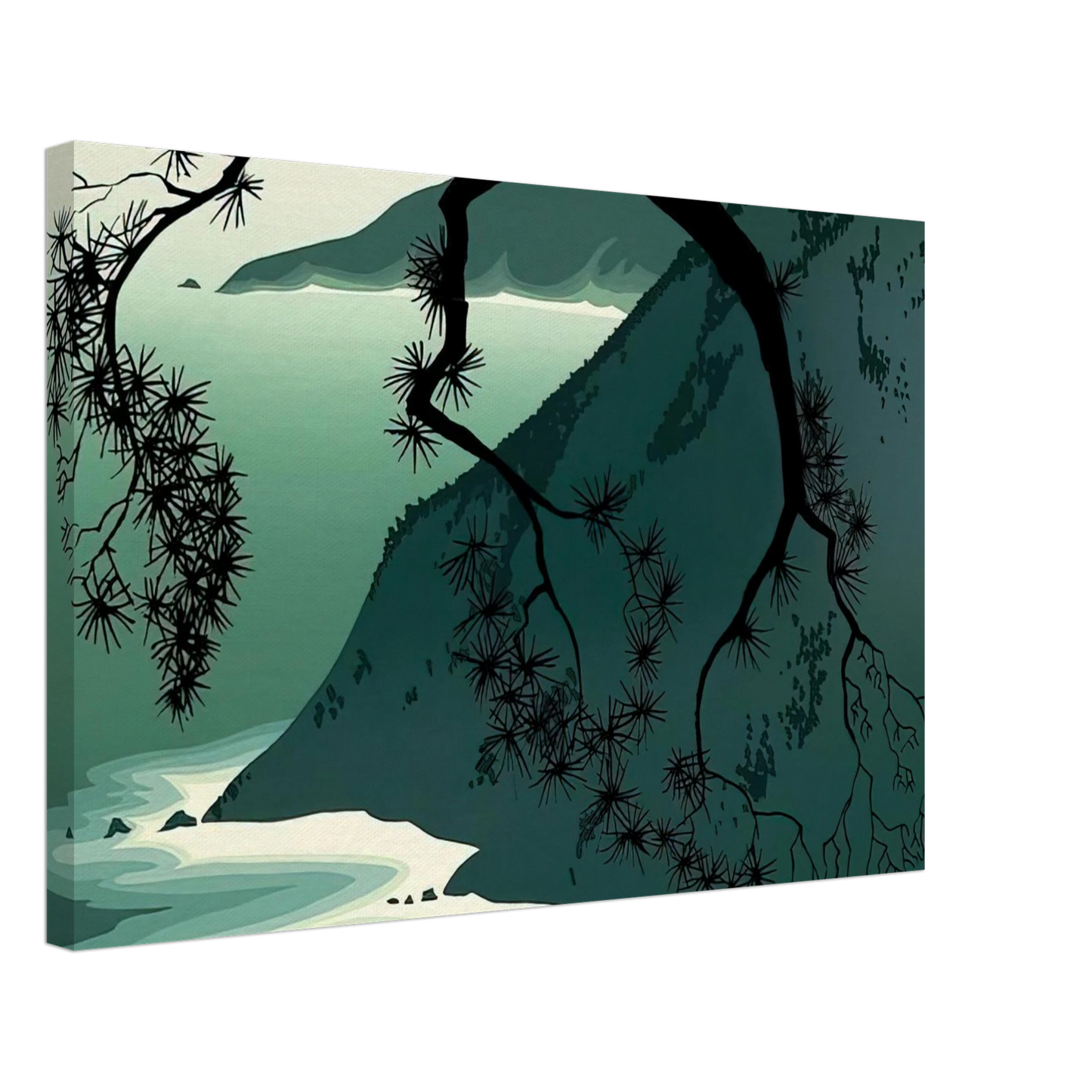 Eyvind Earle - Quiet Evening Canvas - 70x100 cm / 28x40 inches-canvas