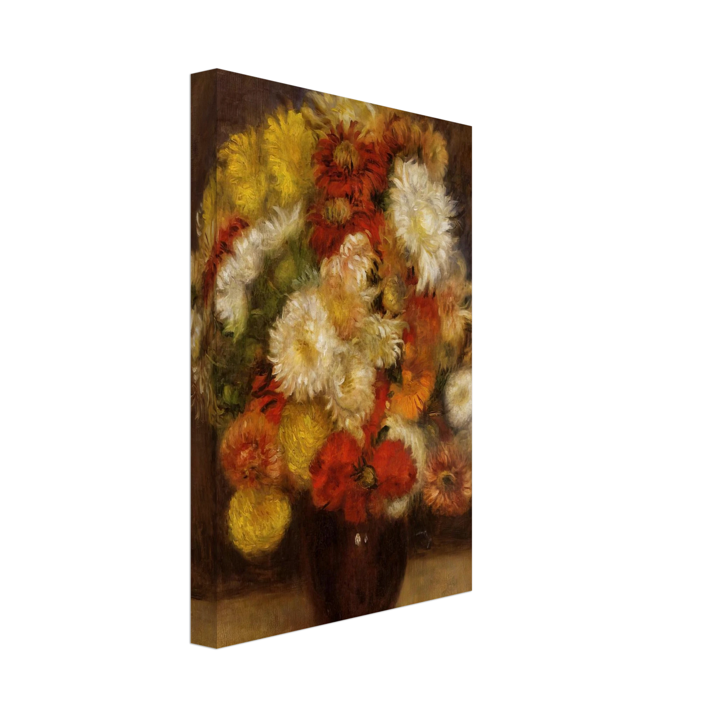 Pierre-Auguste Renoir - Bouquet of Chrysanthemums Canvas - 70x100 cm / 28x40 inches-canvas