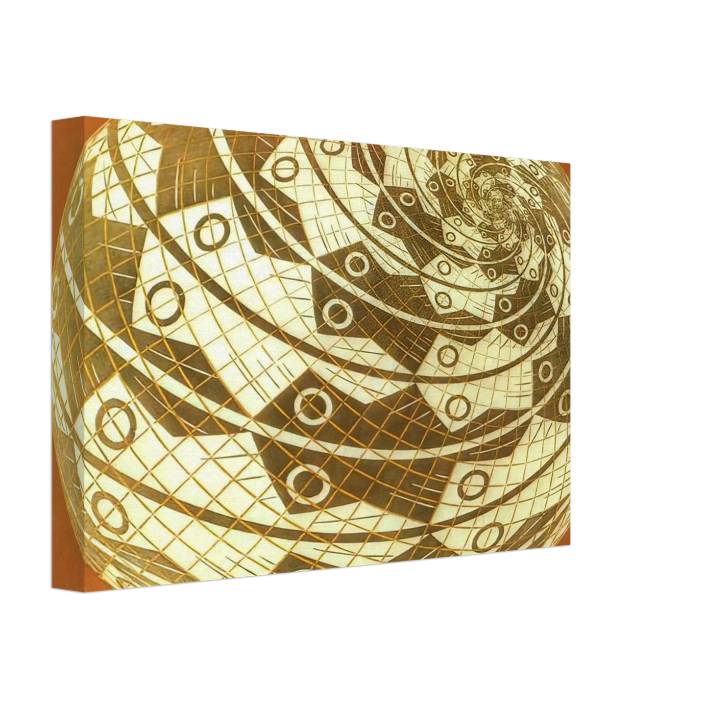 MC Escher - SPHERE SURFACE WITH FISHES COLOUR Canvas - 40x60 cm / 16x24 inches-canvas