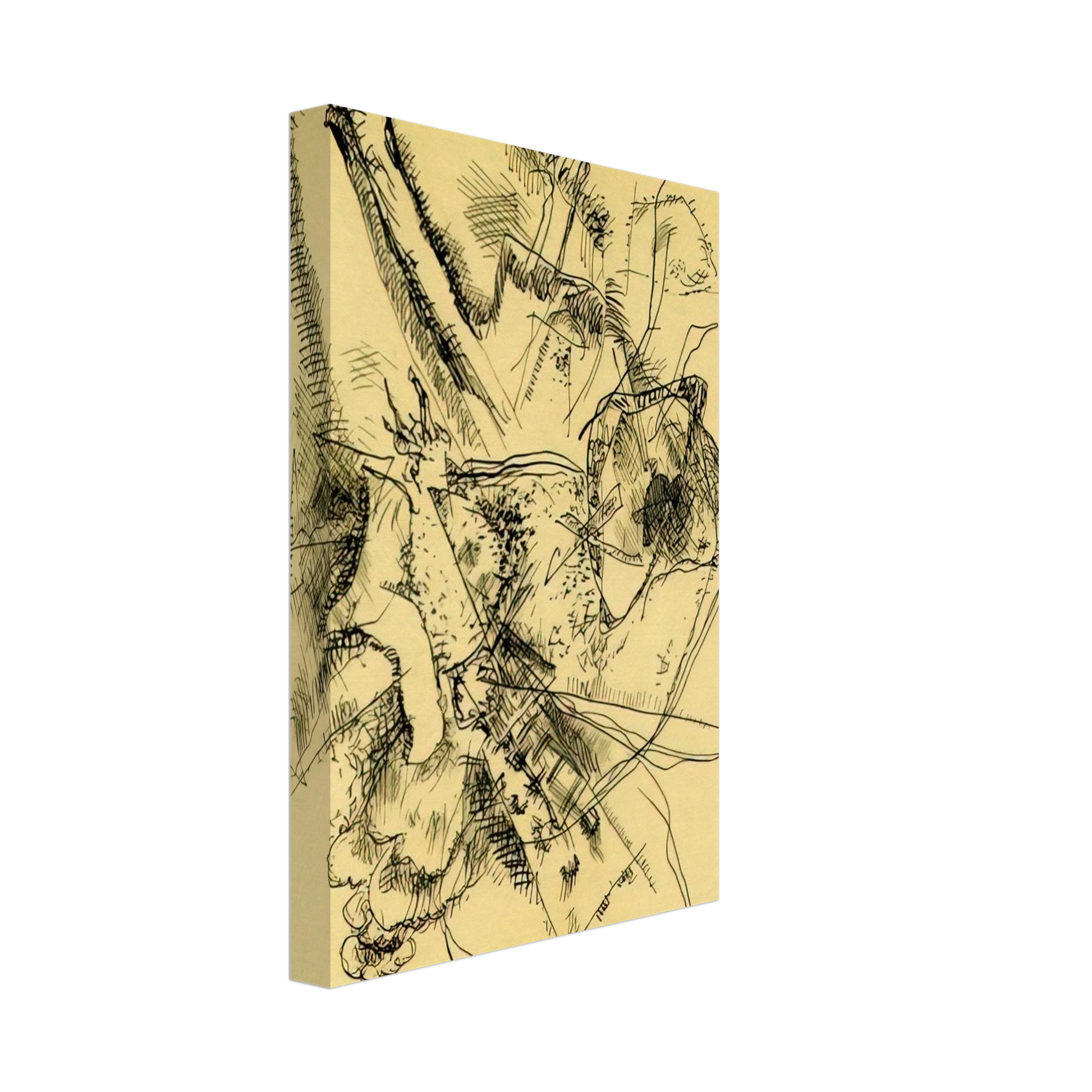 Wassily Kandinsky - DRAWING FOR ETCHING II 1916 Canvas - 40x60 cm / 16x24 inches-canvas