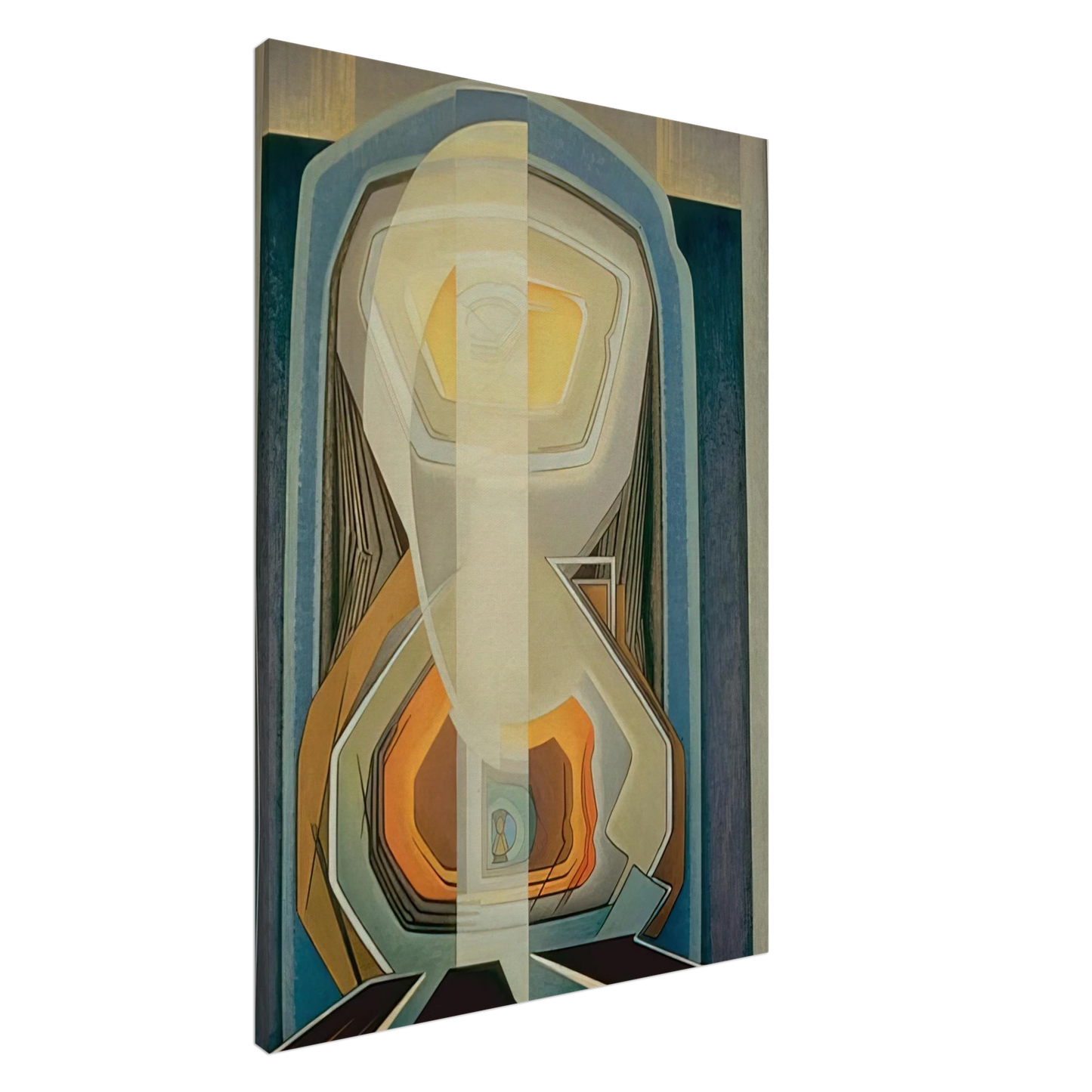 Lawren Harris - Abstract Painting #20 - 1942 Canvas - 20x30 cm / 8x12 inches-canvas