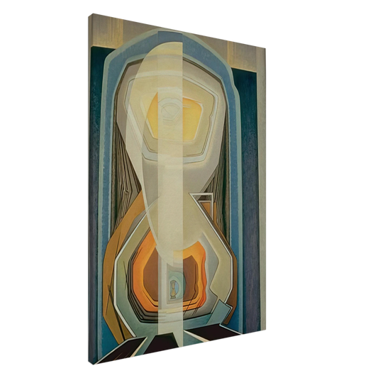 Lawren Harris - Abstract Painting #20 - 1942 Canvas - 20x30 cm / 8x12 inches-canvas