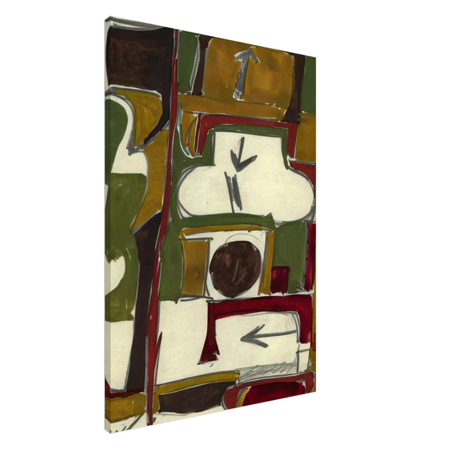 Will Barnet - Untitled - c.1956 United States Canvas - 20x30 cm / 8x12 inches-canvas