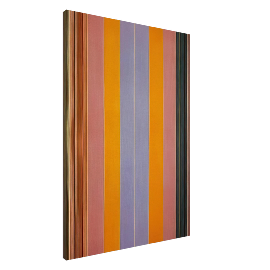 Gene Davis - Blue Broad Jump - 1960 Canvas - 20x30 cm / 8x12 inches-canvas