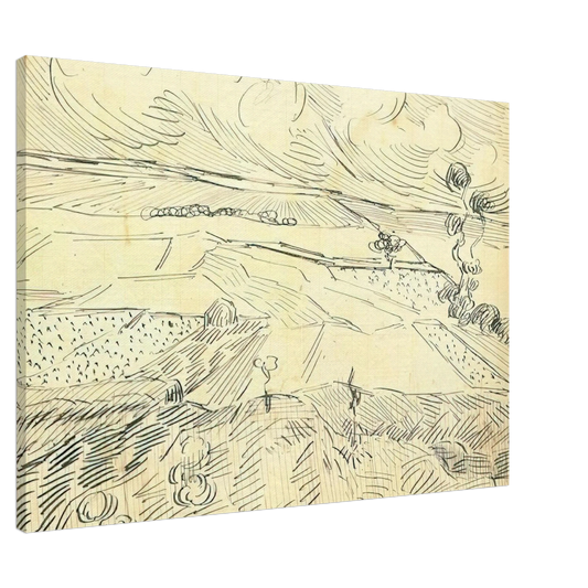 Vincent van Gogh - Wheat Fields Canvas - 20x30 cm / 8x12 inches-canvas