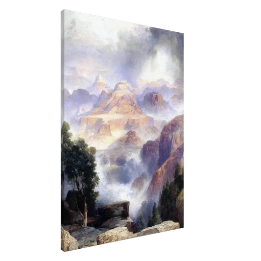 Thomas Moran - A Showery Day, Grand Canyon Canvas - 20x30 cm / 8x12 inches-canvas