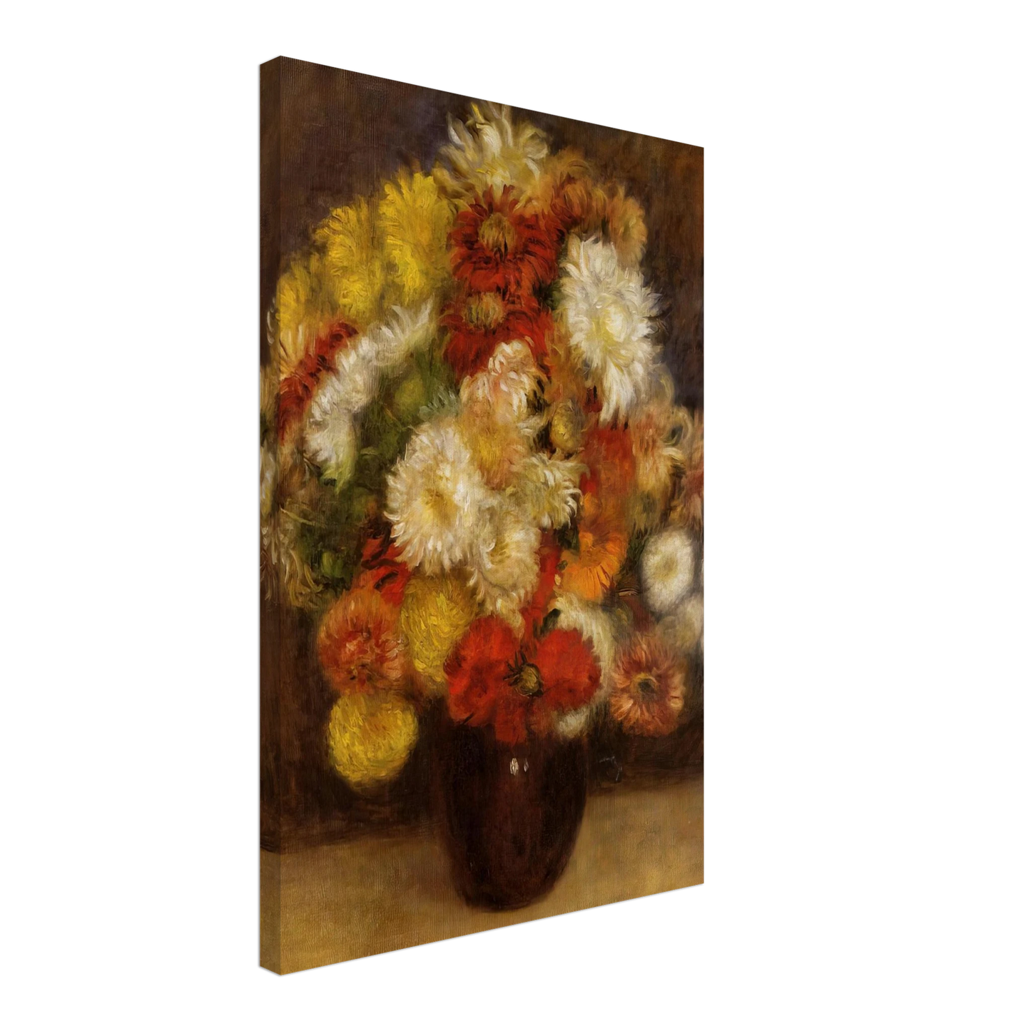 Pierre-Auguste Renoir - Bouquet of Chrysanthemums Canvas - 40x60 cm / 16x24 inches-canvas