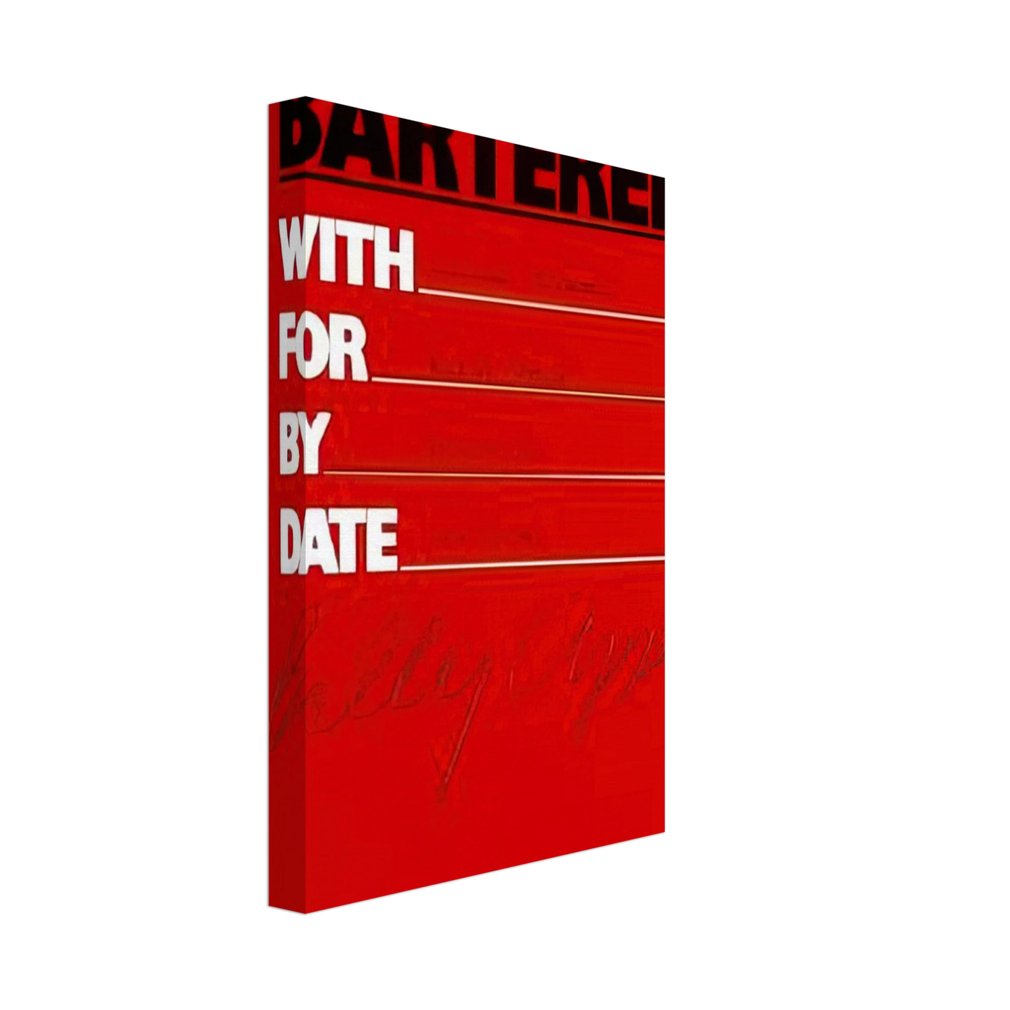 Billy Apple - Bartered - 1986 Canvas - 70x100 cm / 28x40 inches-canvas