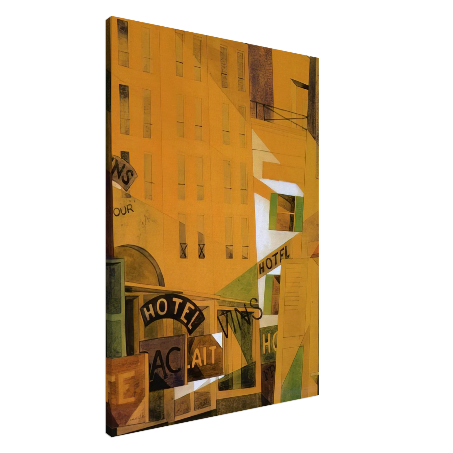 Charles Demuth - Hotel - 1921 Canvas - 20x30 cm / 8x12 inches-canvas