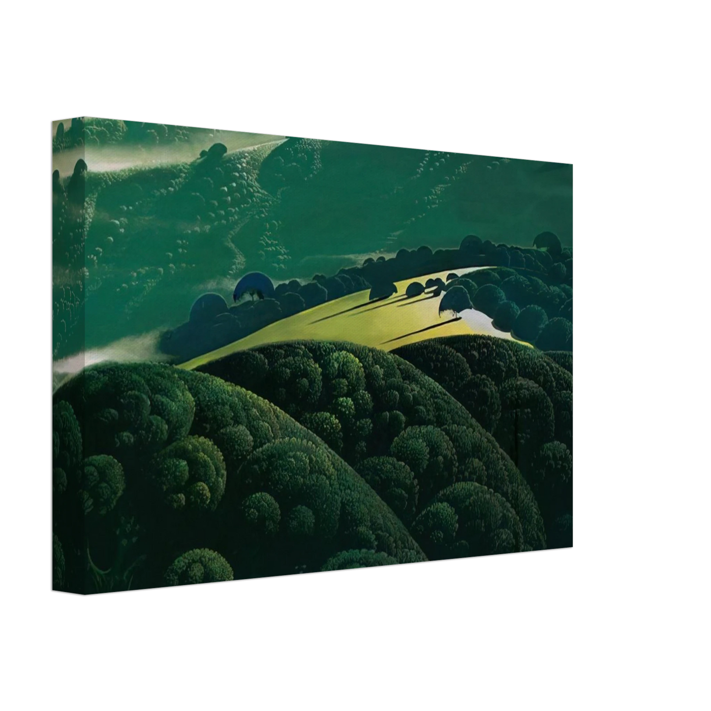 Eyvind Earle - Morning Fog Canvas - 40x60 cm / 16x24 inches-canvas