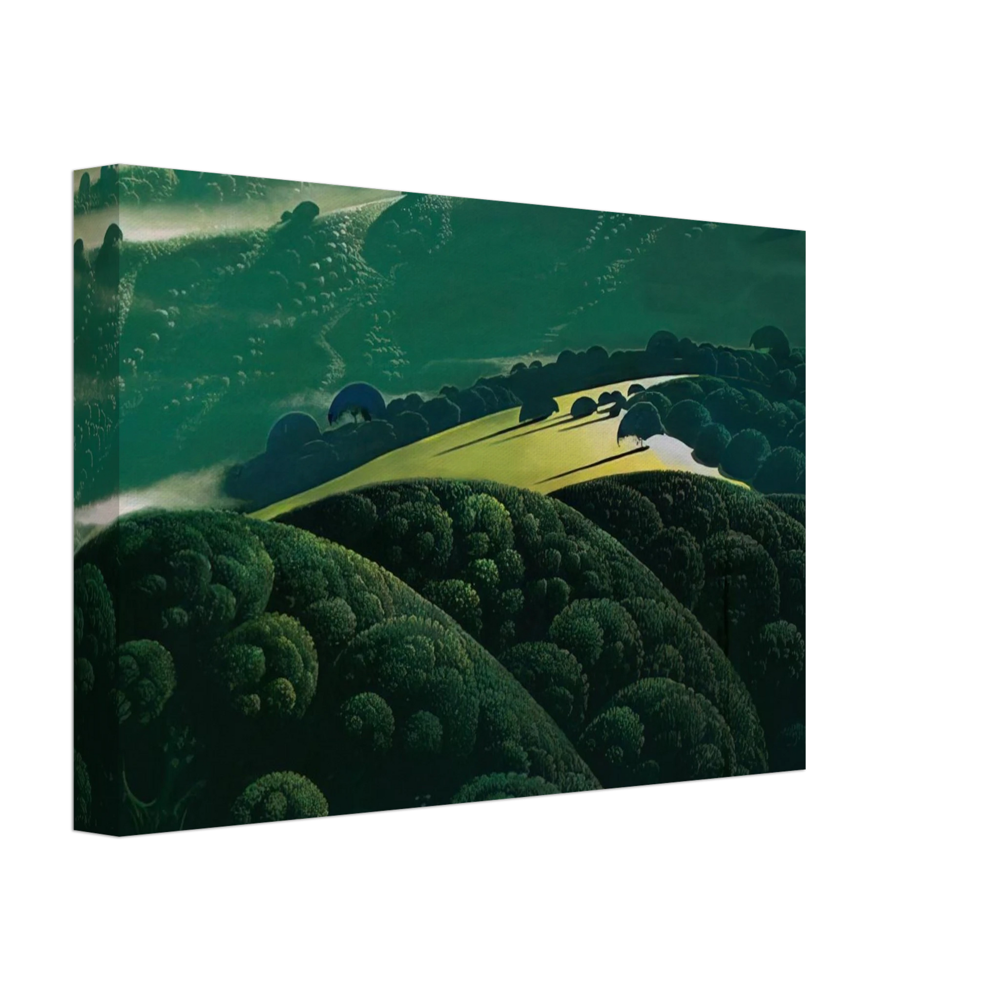 Eyvind Earle - Morning Fog Canvas - 40x60 cm / 16x24 inches-canvas