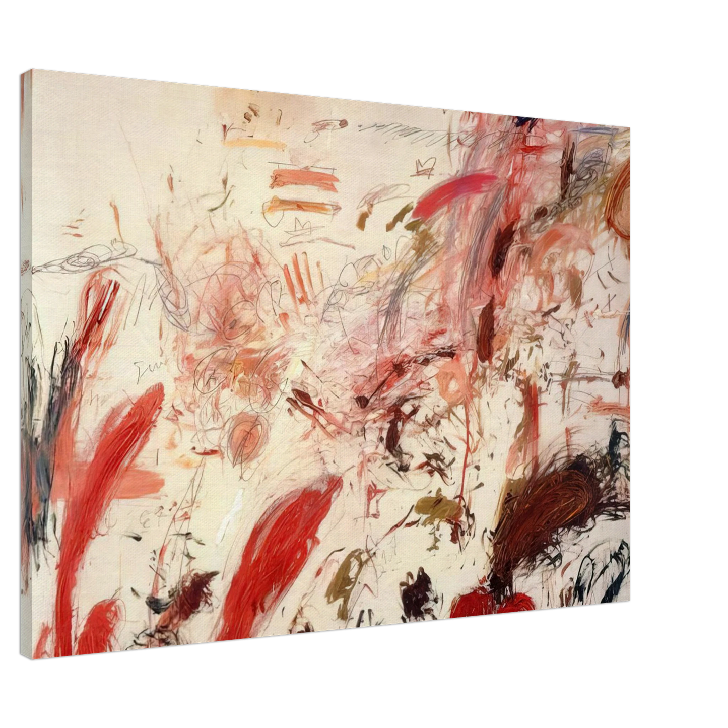 Cy Twombly - Ferragosto IV Canvas - 20x30 cm / 8x12 inches-canvas