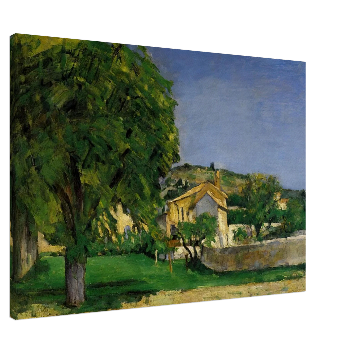 Paul Cezanne - Chestnut Trees and Farmstead of Jas de Bouffin Canvas - 20x30 cm / 8x12 inches-canvas