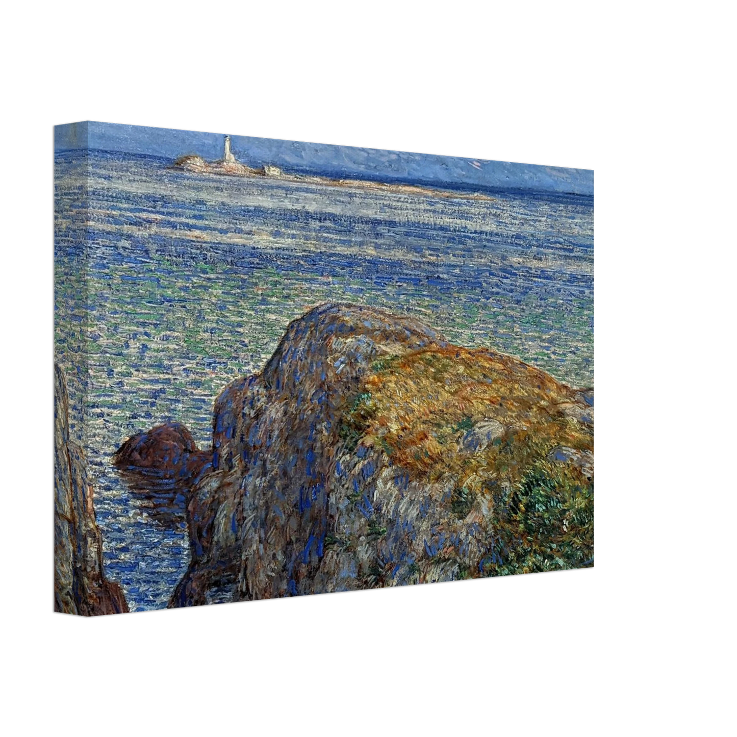 Childe Hassam - White island light isles of shoals at sundown Canvas - 70x100 cm / 28x40 inches-canvas
