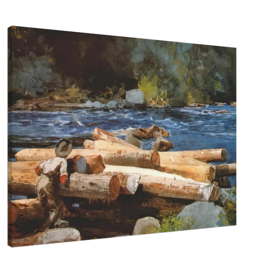 Winslow Homer - HUDSON RIVER Canvas - 20x30 cm / 8x12 inches-canvas