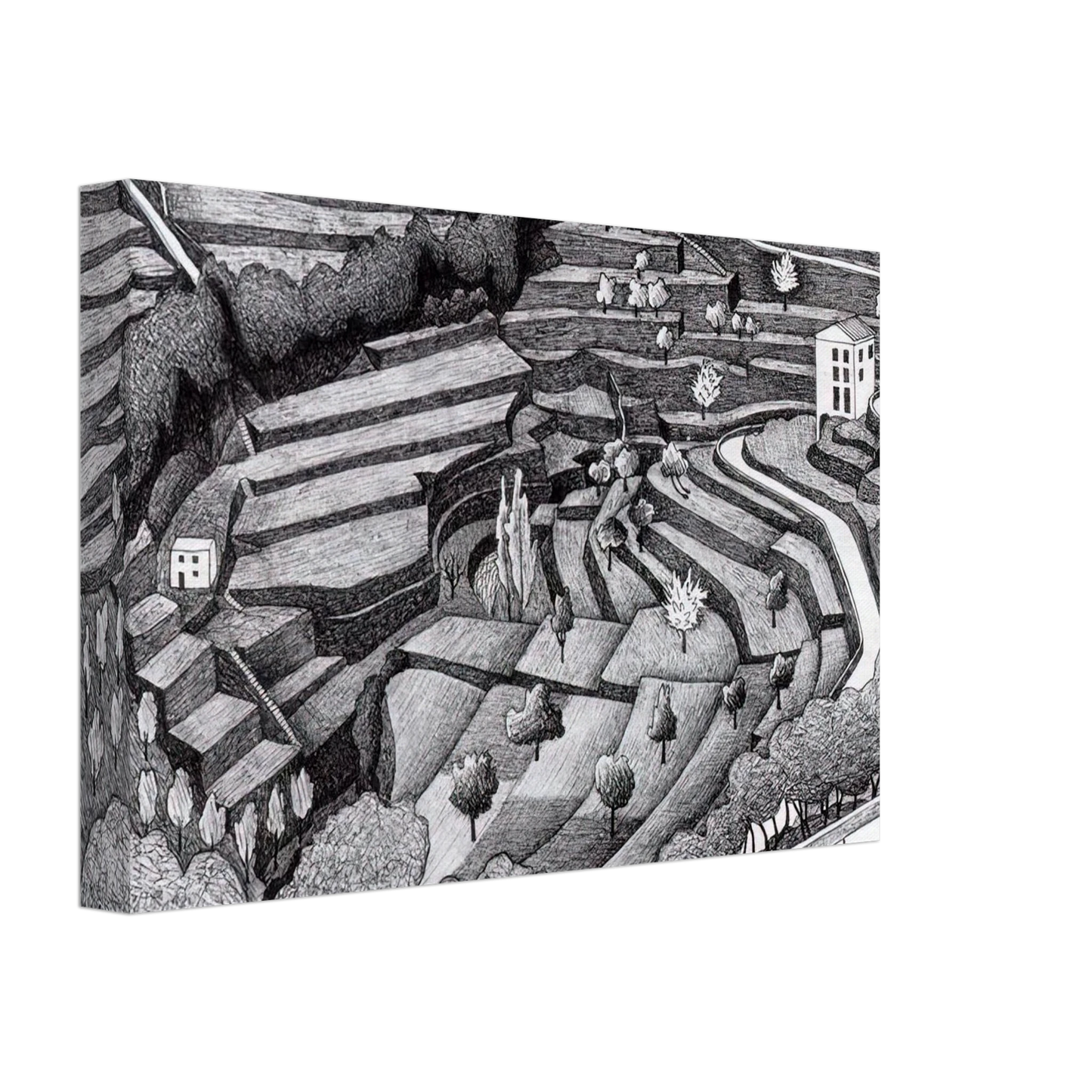 MC Escher - RAVELLO II Canvas - 70x100 cm / 28x40 inches-canvas