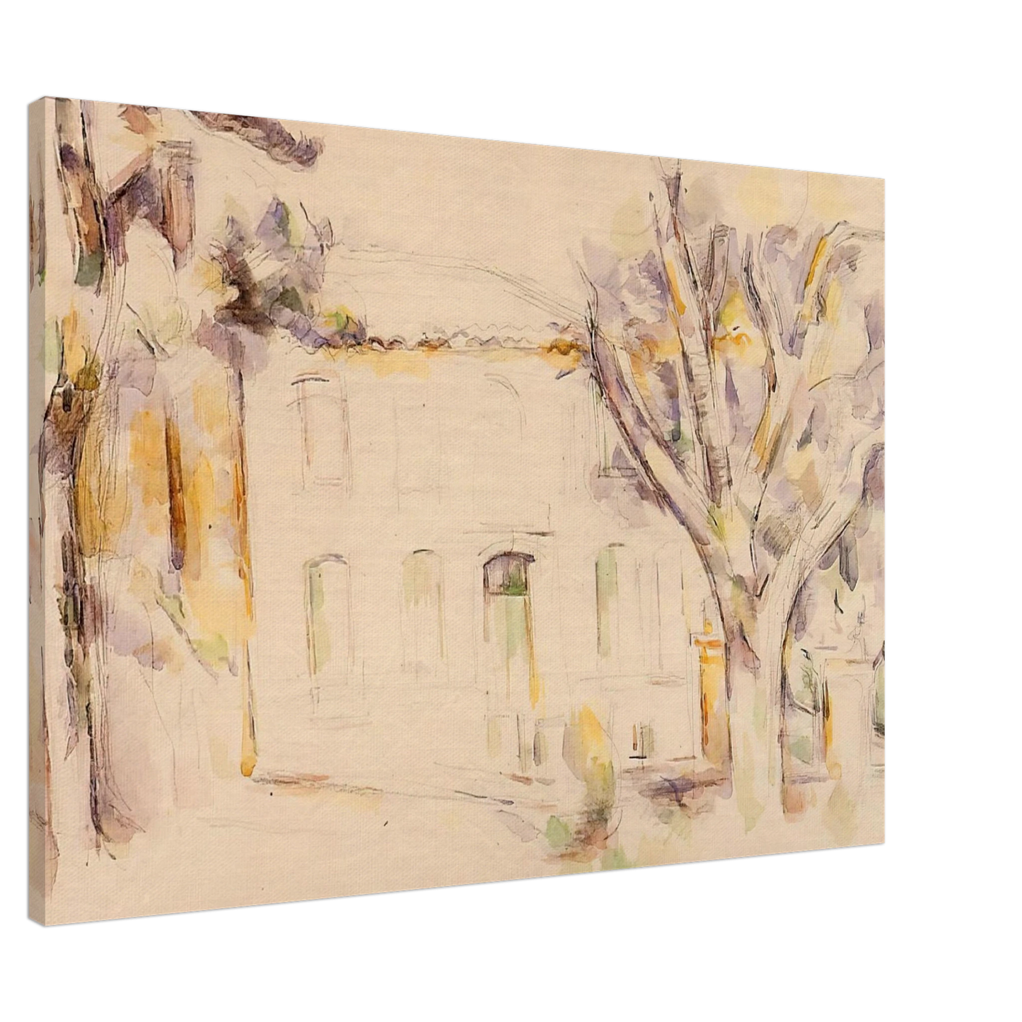 Paul Cezanne - House in Provence Canvas - 20x30 cm / 8x12 inches-canvas