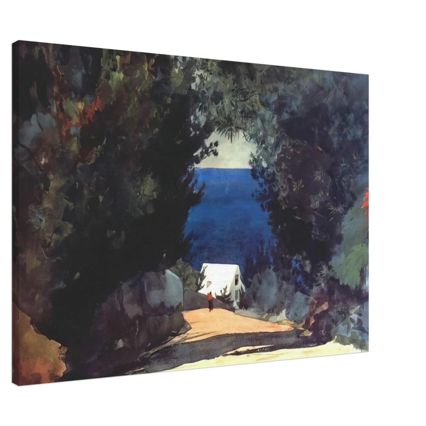 Winslow Homer - ROAD IN BERMUDA Canvas - 20x30 cm / 8x12 inches-canvas