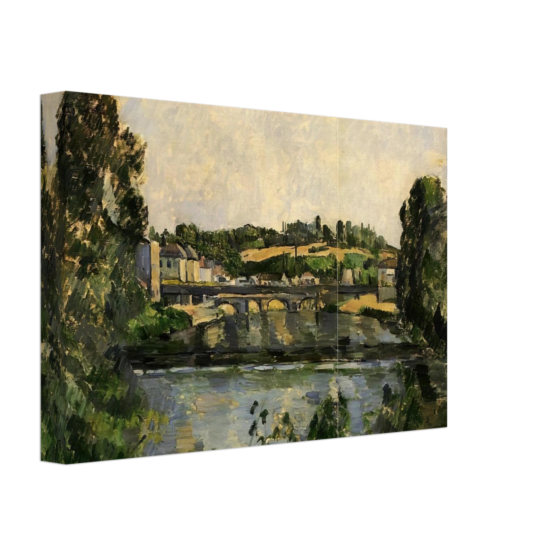 Paul Cezanne - Bridge and Waterfall at Pontoise Canvas - 40x60 cm / 16x24 inches-canvas