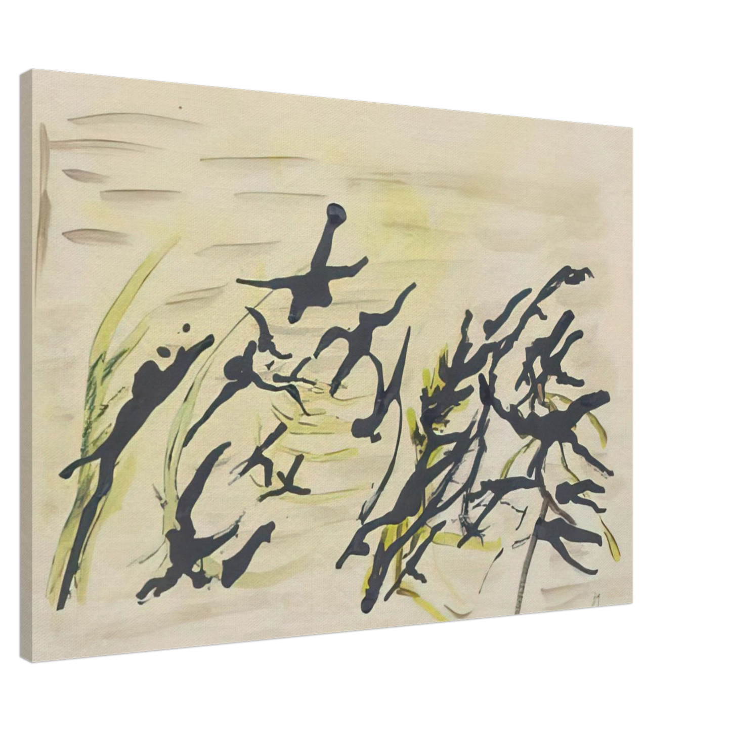 Henri Michaux - Composition - Surrealism, Tachisme Canvas - 20x30 cm / 8x12 inches-canvas