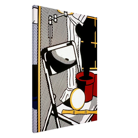 Roy Lichtenstein - INTERIOR WITH CACTUS 1978 Canvas - 20x30 cm / 8x12 inches-canvas