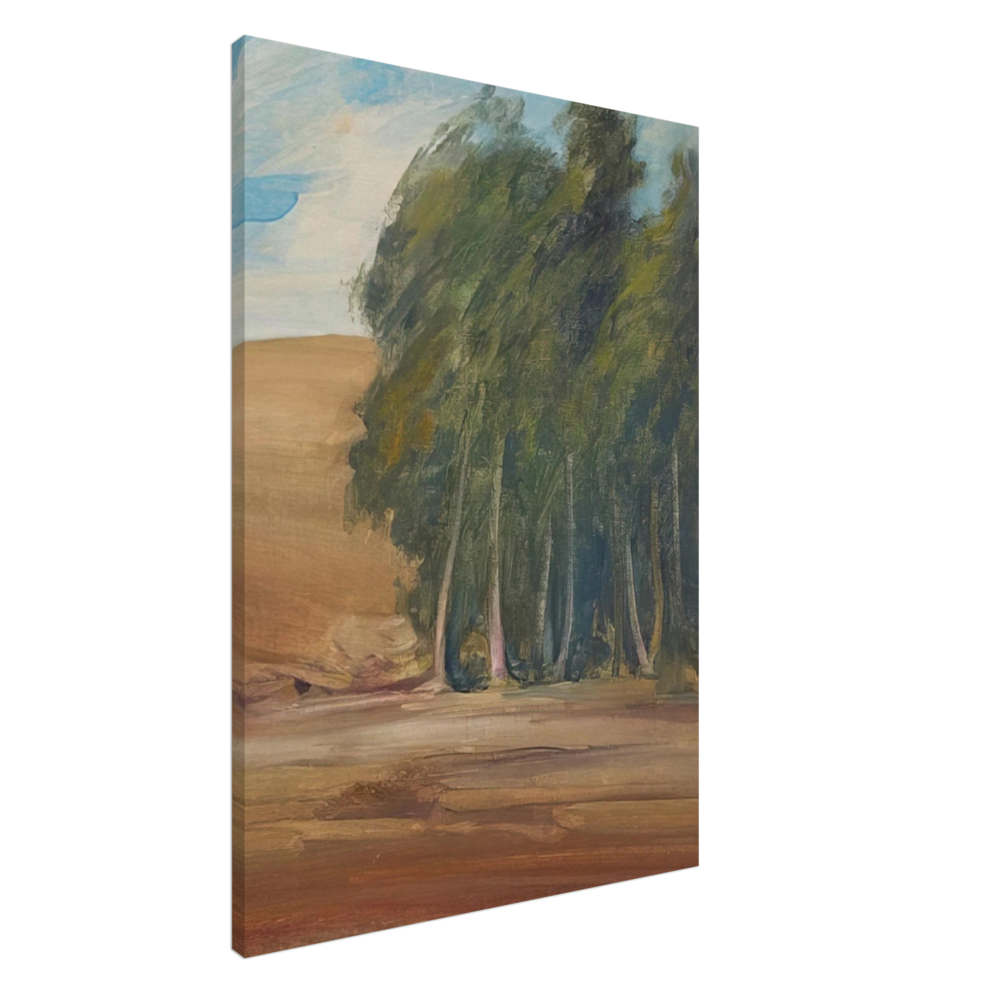 Xavier Martinez - A Grove of Windswept Trees - Tonalism Canvas - 20x30 cm / 8x12 inches-canvas