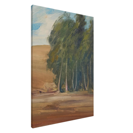 Xavier Martinez - A Grove of Windswept Trees - Tonalism Canvas - 20x30 cm / 8x12 inches-canvas