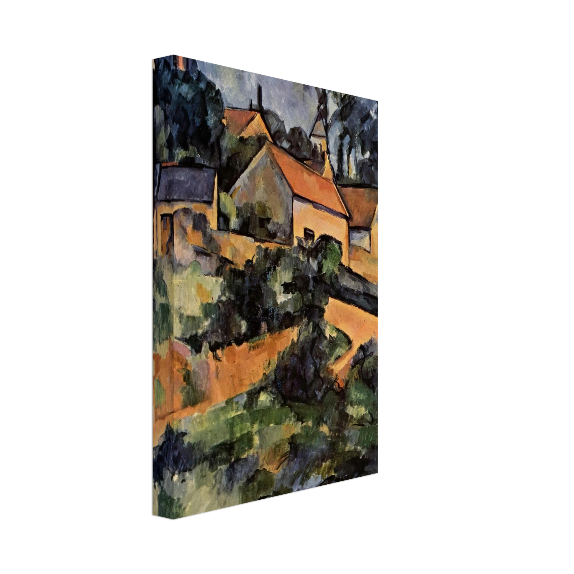 Paul Cezanne - Turning Road at Montgeroult Canvas - 40x60 cm / 16x24 inches-canvas