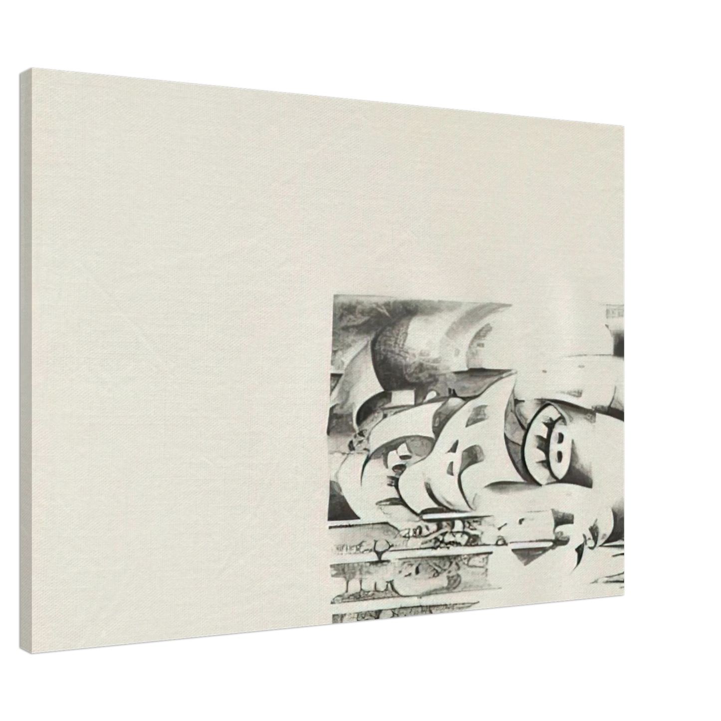 Lee Bontecou - ELEVENTH STONE 1970 Canvas - 20x30 cm / 8x12 inches-canvas