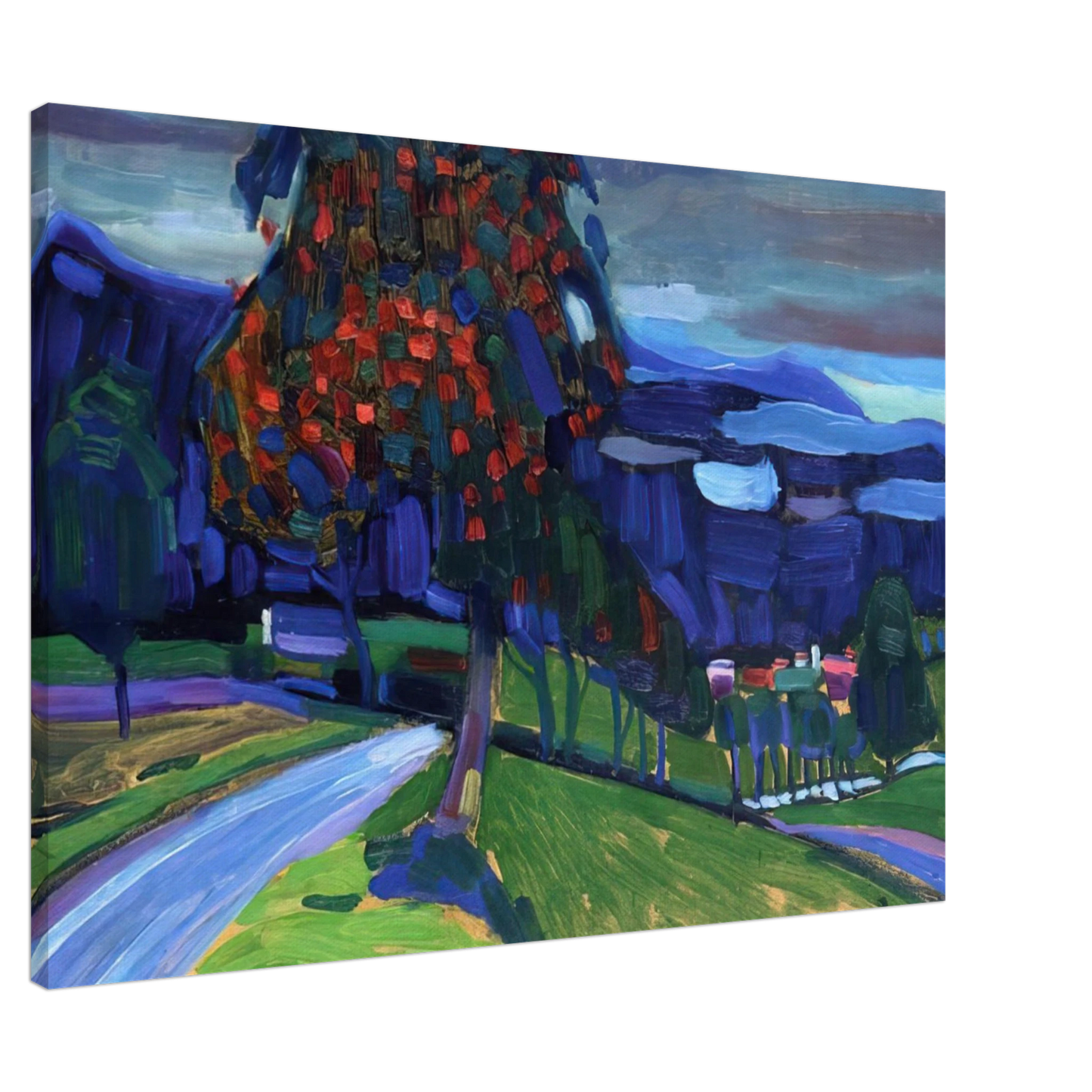 Wassily Kandinsky - AUTUMN IN MURNAU 1908 Canvas - 20x30 cm / 8x12 inches-canvas