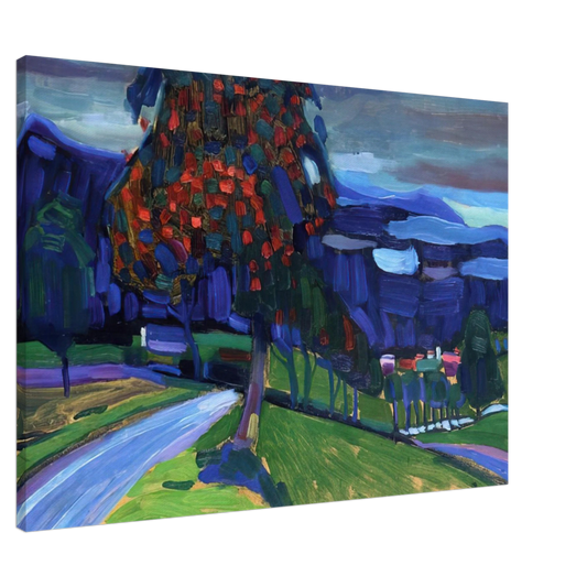 Wassily Kandinsky - AUTUMN IN MURNAU 1908 Canvas - 20x30 cm / 8x12 inches-canvas