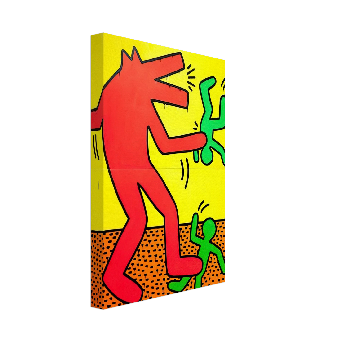 Keith Haring - UNTITLED 1982 1 Canvas - 40x60 cm / 16x24 inches-canvas